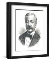 Ferdinand De Lesseps, French Diplomat and Later Developer of the Suez Canal, 1893-null-Framed Premium Giclee Print