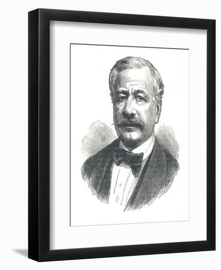 Ferdinand De Lesseps, French Diplomat and Later Developer of the Suez Canal, 1893-null-Framed Premium Giclee Print