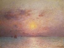Sailing on the Sea, Evening (Voiliers sur la Mer, Le Soir)-Ferdinand du Puigaudeau-Framed Stretched Canvas