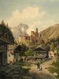 Alpine Landscape with a Bridge-Ferdinand Gatt-Laminated Giclee Print