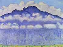 Nine Swans in Front of a Mountainous Landscape; Der Hafen Von Genf, Mit Neu-Ferdinand Hodler-Giclee Print