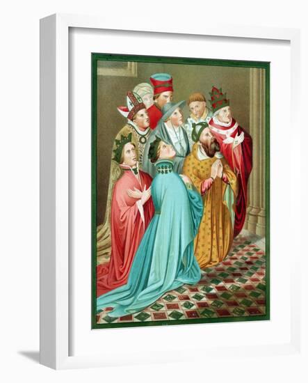 Ferdinand I of Aragon and His Queen at Prayer, 1417-null-Framed Giclee Print