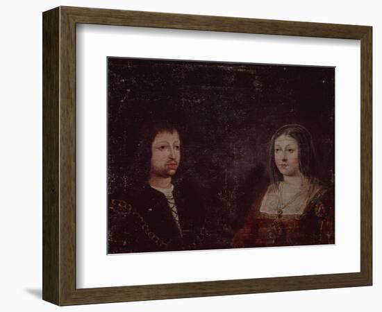 Ferdinand Ii of Aragon and Isabella I of Castile-Spanish School-Framed Giclee Print