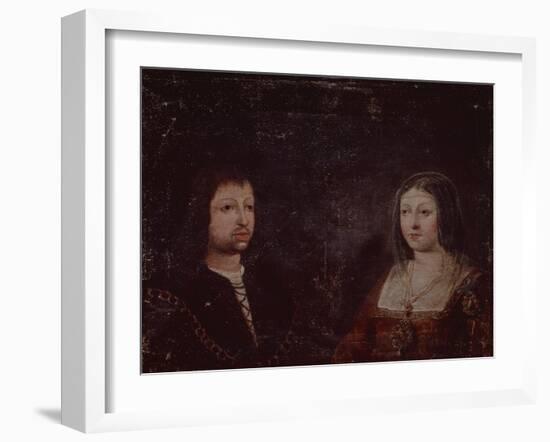 Ferdinand Ii of Aragon and Isabella I of Castile-Spanish School-Framed Giclee Print