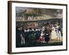 Ferdinand II on Train During Maiden Voyage of Naples-Portici Railway, October 4, 1839-Salvatore Fergola-Framed Giclee Print