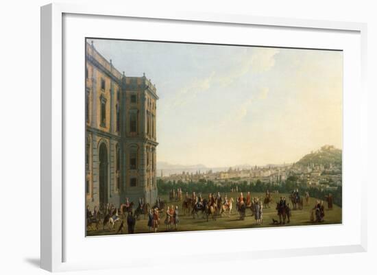 Ferdinand IV at the Royal Palace of Capodimonte in Naples, Ca 1762-Antonio Joli-Framed Giclee Print