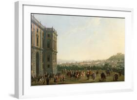 Ferdinand IV at the Royal Palace of Capodimonte in Naples, Ca 1762-Antonio Joli-Framed Giclee Print