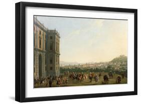 Ferdinand IV at the Royal Palace of Capodimonte in Naples, Ca 1762-Antonio Joli-Framed Giclee Print