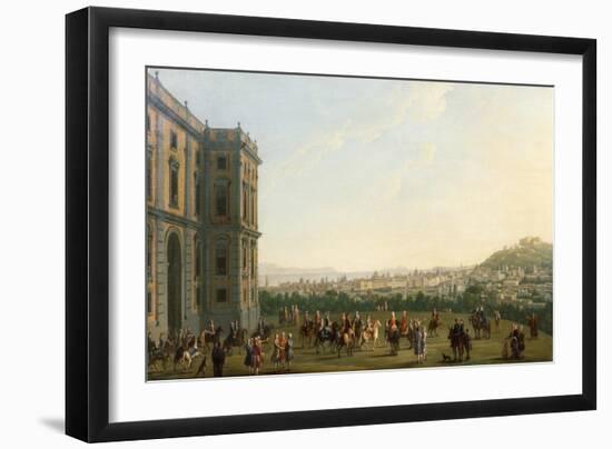 Ferdinand IV at the Royal Palace of Capodimonte in Naples, Ca 1762-Antonio Joli-Framed Giclee Print