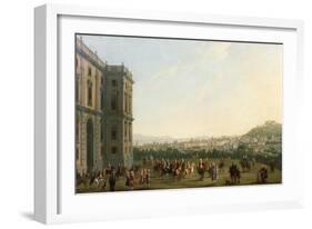 Ferdinand IV at the Royal Palace of Capodimonte in Naples, Ca 1762-Antonio Joli-Framed Giclee Print