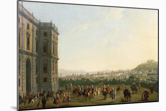 Ferdinand IV at the Royal Palace of Capodimonte in Naples, Ca 1762-Antonio Joli-Mounted Giclee Print