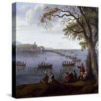 Ferdinand IV Hunting Coots on Lake Fusaro-Jacob Philipp Hackert-Stretched Canvas