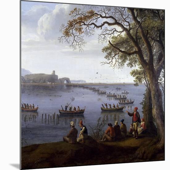 Ferdinand IV Hunting Coots on Lake Fusaro-Jacob Philipp Hackert-Mounted Giclee Print