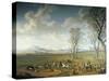 Ferdinand IV Hunting Wild Boar on the Cassano Estate-null-Stretched Canvas