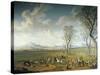 Ferdinand IV Hunting Wild Boar on the Cassano Estate-null-Stretched Canvas