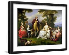 Ferdinand IV King of Naples, and His Family-Angelica Kauffmann-Framed Giclee Print