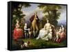 Ferdinand IV King of Naples, and His Family-Angelica Kauffmann-Framed Stretched Canvas