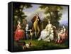 Ferdinand IV King of Naples, and His Family-Angelica Kauffmann-Framed Stretched Canvas