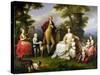 Ferdinand IV King of Naples, and His Family-Angelica Kauffmann-Stretched Canvas