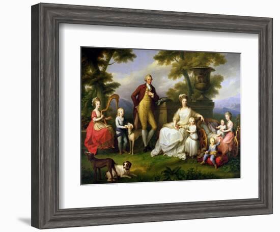 Ferdinand IV King of Naples, and His Family-Angelica Kauffmann-Framed Giclee Print