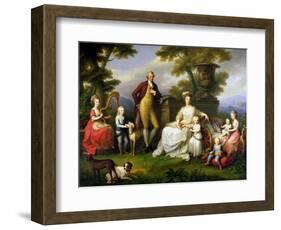 Ferdinand IV King of Naples, and His Family-Angelica Kauffmann-Framed Giclee Print