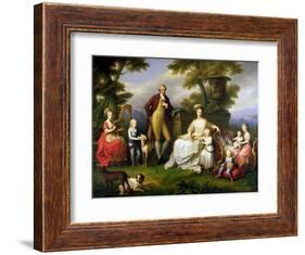 Ferdinand IV King of Naples, and His Family-Angelica Kauffmann-Framed Giclee Print