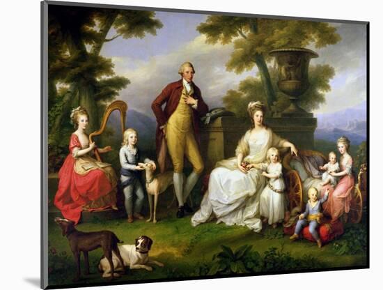 Ferdinand IV King of Naples, and His Family-Angelica Kauffmann-Mounted Giclee Print