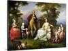 Ferdinand IV King of Naples, and His Family-Angelica Kauffmann-Stretched Canvas