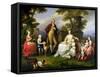 Ferdinand IV King of Naples, and His Family-Angelica Kauffmann-Framed Stretched Canvas