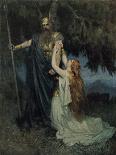 Odin and Brunnhilde-Ferdinand Lecke-Art Print