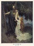Odin and Brunnhilde-Ferdinand Lecke-Art Print