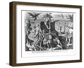 Ferdinand Magellan (circa 1480-1521) on Board His Caravel, 1522-Jan van der Straet-Framed Giclee Print