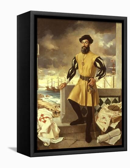 Ferdinand Magellan, Portuguese Navigator who Circumnavigated the Globe-Antonio Menendez-Framed Stretched Canvas