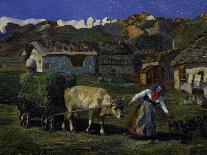 Hay Gathering, 1908-Ferdinand Ramponi-Framed Stretched Canvas