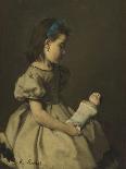 Fillette à la poupée-Ferdinand Roybet-Giclee Print