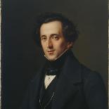 Portrait of Felix Mendelssohn, Duesseldorf, 1834-35-Ferdinand Theodor Hildebrandt-Giclee Print