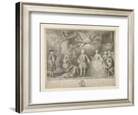 Ferdinand VI and queen Maria Barbara of Braganza with Scarlatti and the Italian castrato Farinelli-Jacopo Amigoni-Framed Giclee Print