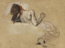 Crouching woman, 1827-Ferdinand Victor Eugene Delacroix-Giclee Print