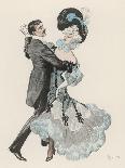 Valse Bleue, Her Wide Skirt Swirls Gracefully as Her Partner Leads Her Through a Passionate Waltz-Ferdinand Von Reznicek-Framed Photographic Print