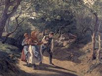 Meeting in the Woods-Ferdinand Waldmüller-Stretched Canvas