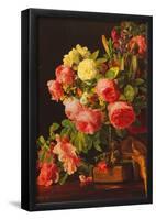 Ferdinand Waldmuller Still Life with Roses Art Print Poster-null-Framed Poster