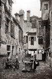 A Courtyard Surrounded by Buildings in Venice, c.1880-Ferdinando Ongania-Stretched Canvas