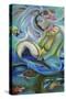 Fergierina the Mermaid-Sue Clyne-Stretched Canvas