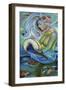 Fergierina the Mermaid-Sue Clyne-Framed Premium Giclee Print