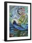 Fergierina the Mermaid-Sue Clyne-Framed Premium Giclee Print