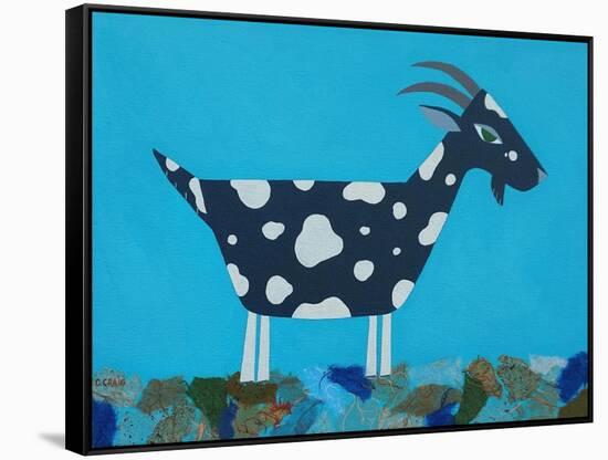 Fergus the Goat-Casey Craig-Framed Stretched Canvas