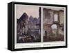 Ferme Du Chateau a Montceaux, Ruines De Montceaux-Jules Gervais-Courtellemont-Framed Stretched Canvas