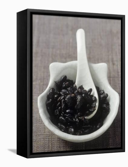 Fermented Black Beans in a Small Dish-Eising Studio - Food Photo and Video-Framed Stretched Canvas