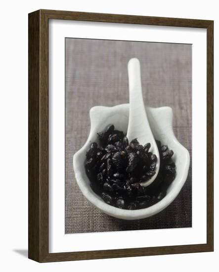 Fermented Black Beans in a Small Dish-Eising Studio - Food Photo and Video-Framed Photographic Print