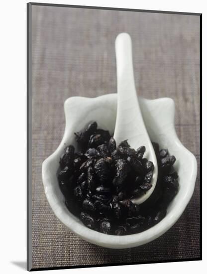 Fermented Black Beans in a Small Dish-Eising Studio - Food Photo and Video-Mounted Photographic Print